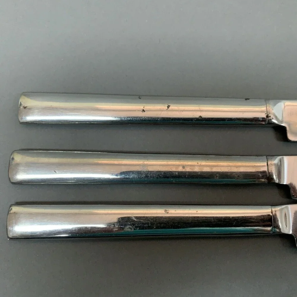 Hampton Silversmiths Park 235 Stainless China New French Solid Knives Lot‎ of 3